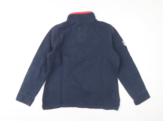 Crew Clothing Co Blue Henley Sweatshirt, Size 12