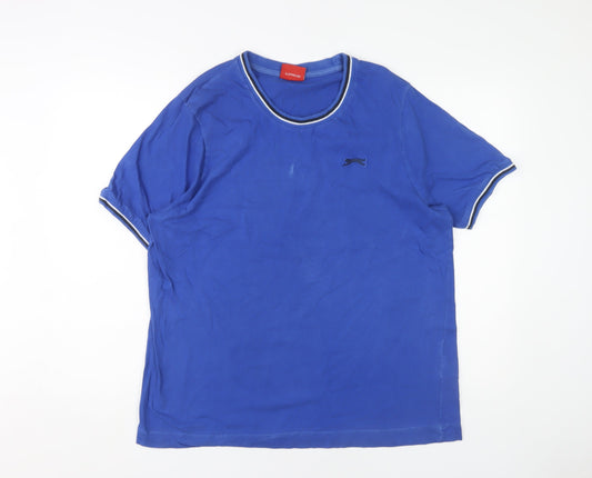 Slazenger Men's Blue XL T-Shirt Crew Neck Short Sleeve