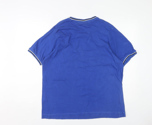 Slazenger Men's Blue XL T-Shirt Crew Neck Short Sleeve