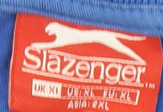 Slazenger Men's Blue XL T-Shirt Crew Neck Short Sleeve