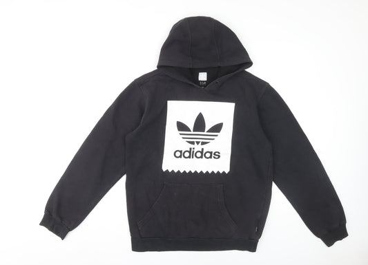 Additional front view of Adidas Men's Black Hoodie, size S, Pullover Style