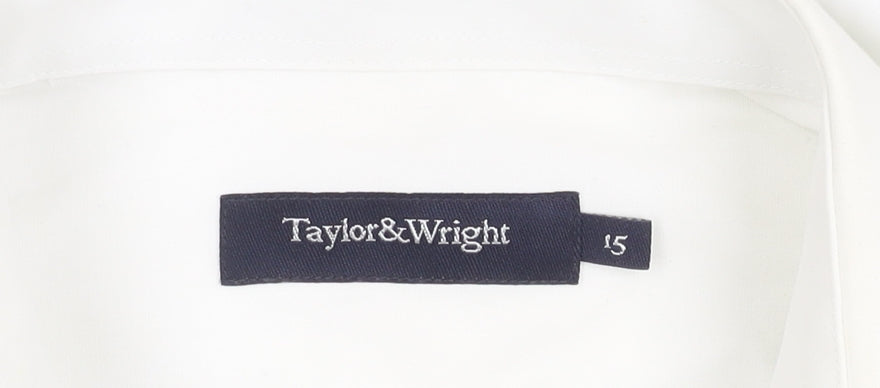 Additional view of Taylor & Wright Men's Formal White Dress Shirt, size 15
