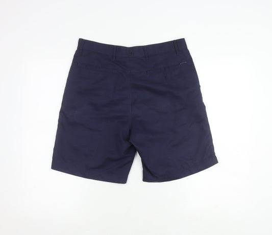 Dunlop Men's Blue Casual Shorts 32W Flat Front