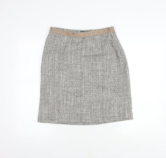 Laura Ashley Women's Multicoloured Wool Skirt Size 12