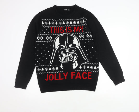 Star Wars Men's Black M Christmas Pullover Jumper