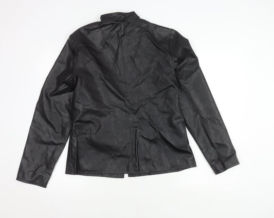 New Look Women's Black Jacket Size 14 Casual Zip