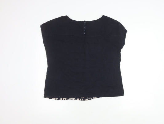 White Stuff Women's Blue Print Top Size 16