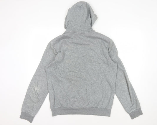 Puma Men's Grey Pullover Hoodie S - Graphic Print Comfort