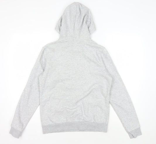 Puma Men's Grey Logo Hoodie, Size M, Pullover Style