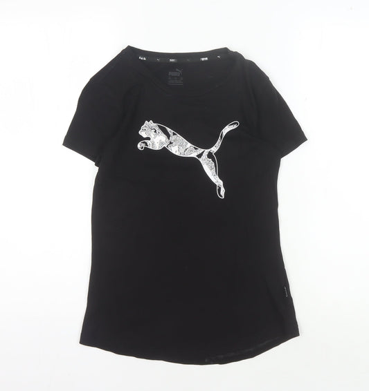 Additional front view of Puma Women's Black 2XS T-Shirt with Logo