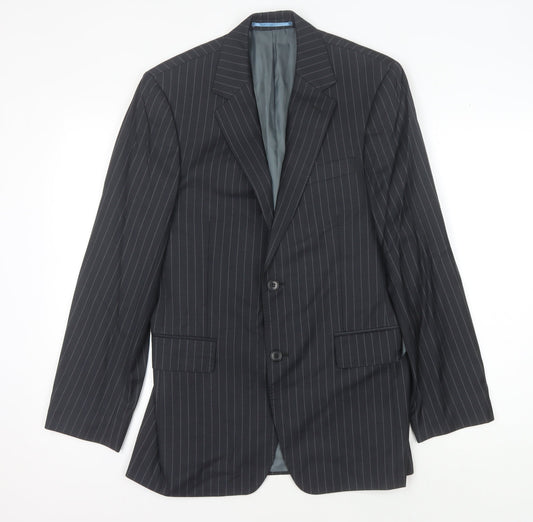 Austin Reed Men's Grey Striped Jacket 38 R Business