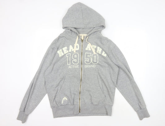 HEAD Men's Grey Full Zip Hoodie Size M