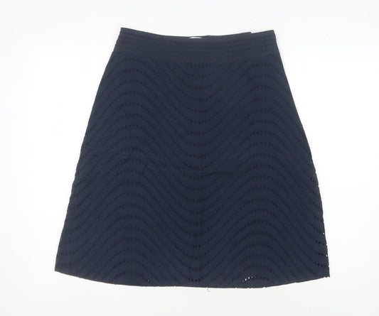 Fat Face Women’s Blue A-Line Skirt, Size 10, Geometric