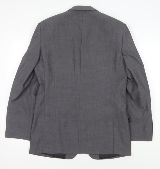 Ted Baker Men's Grey Wool Blazer 38R Formal
