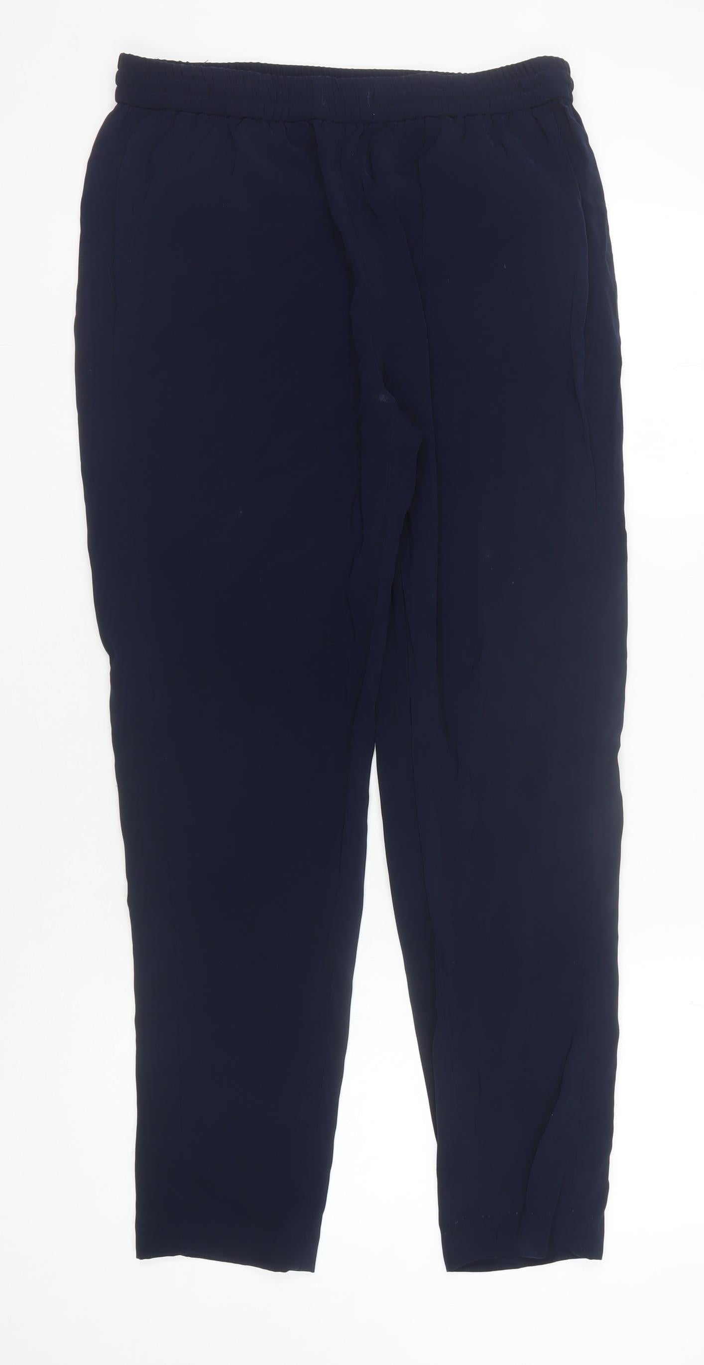 DKNY Women's Blue Relaxed Trousers S