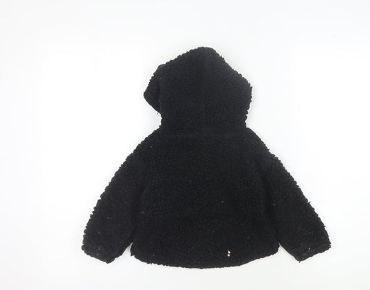 GAP Unisex Baby Black Hooded Pullover Jumper 24 Months