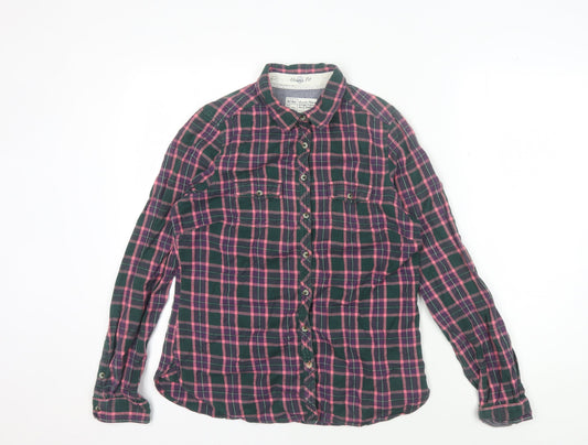 FatFace Women's Multicoloured Plaid Button-Up Shirt