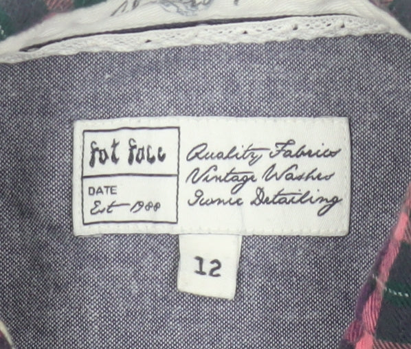 Fat Face Women's Multicoloured Plaid Button-Up Shirt