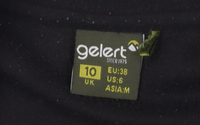 Brand and care label for Gelert Women's Black Fleece Jacket, size 10