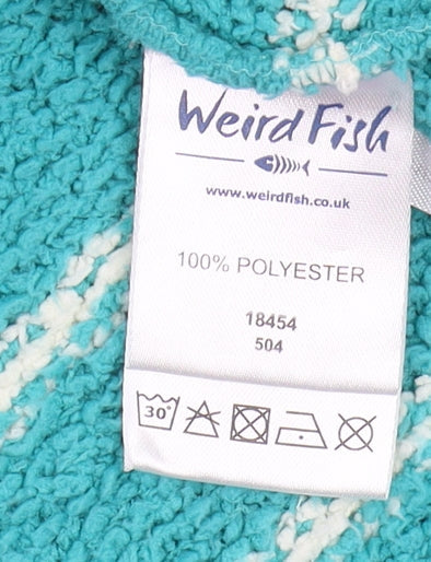 Weird Fish Women's Blue Striped Knit Sweater Size 14