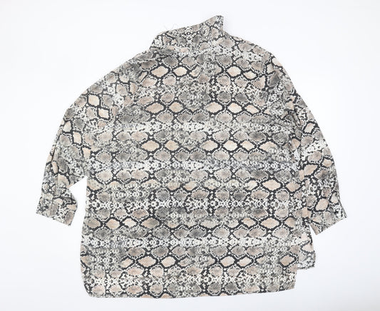 Alex & Lil Women's Multicoloured Animal Print Top XL