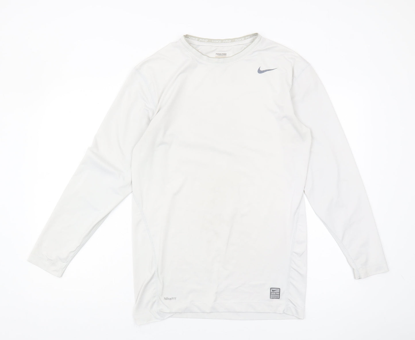 Nike Men's White 2XL Gym Compression Long Sleeve T-Shirt