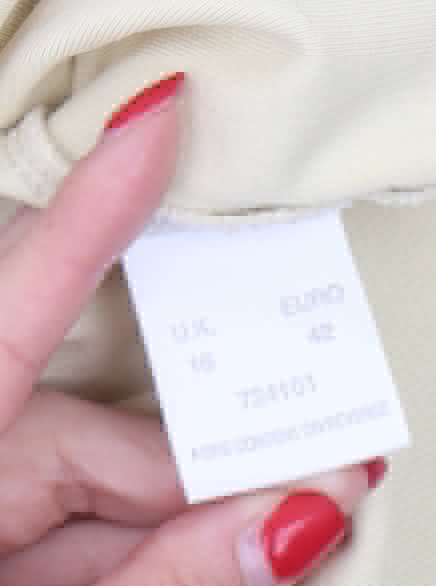 Eastex Women's Beige Embroidered Top Size 16