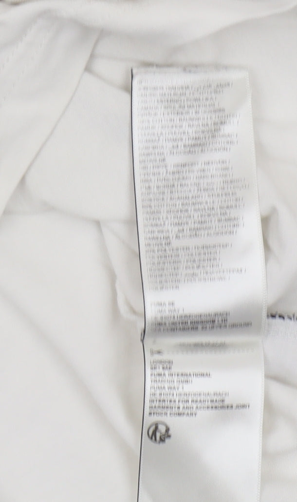 Puma Men's White Graphic Logo T-Shirt, Medium