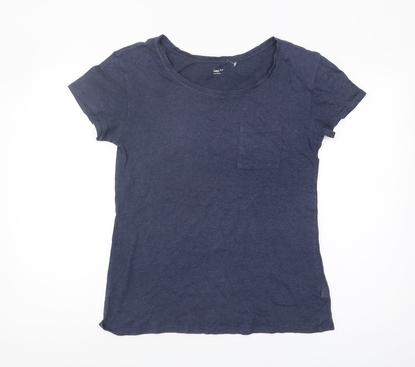 Gap Women's Blue Basic T-Shirt, Size S, Round Neck