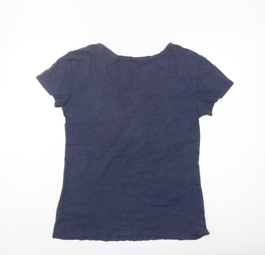 Gap Women's Blue Basic T-Shirt, Size S, Round Neck