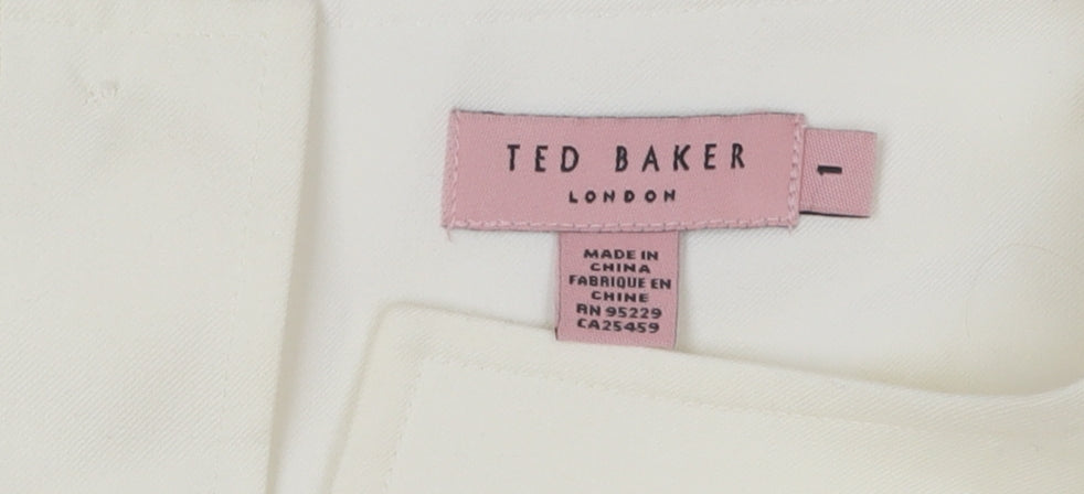 Ted Baker Women's Ivory Flutter Sleeve Shift Dress