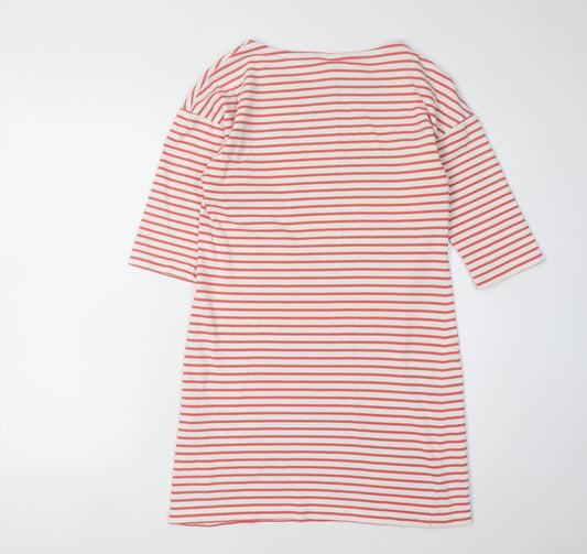 Lacoste L!VE Women's Red Stripe T-Shirt Dress M