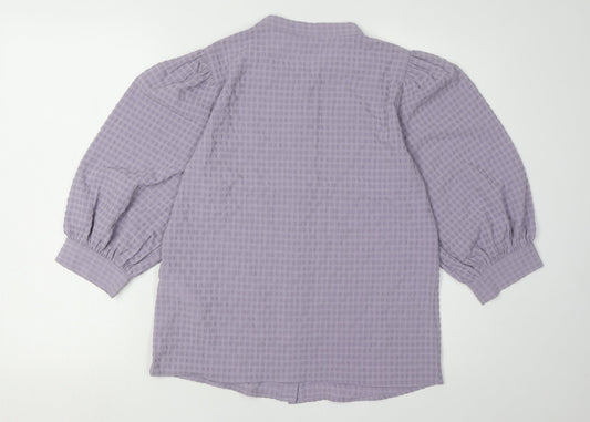 Jacqueline de Yong Purple Women's Button-Up Size 6