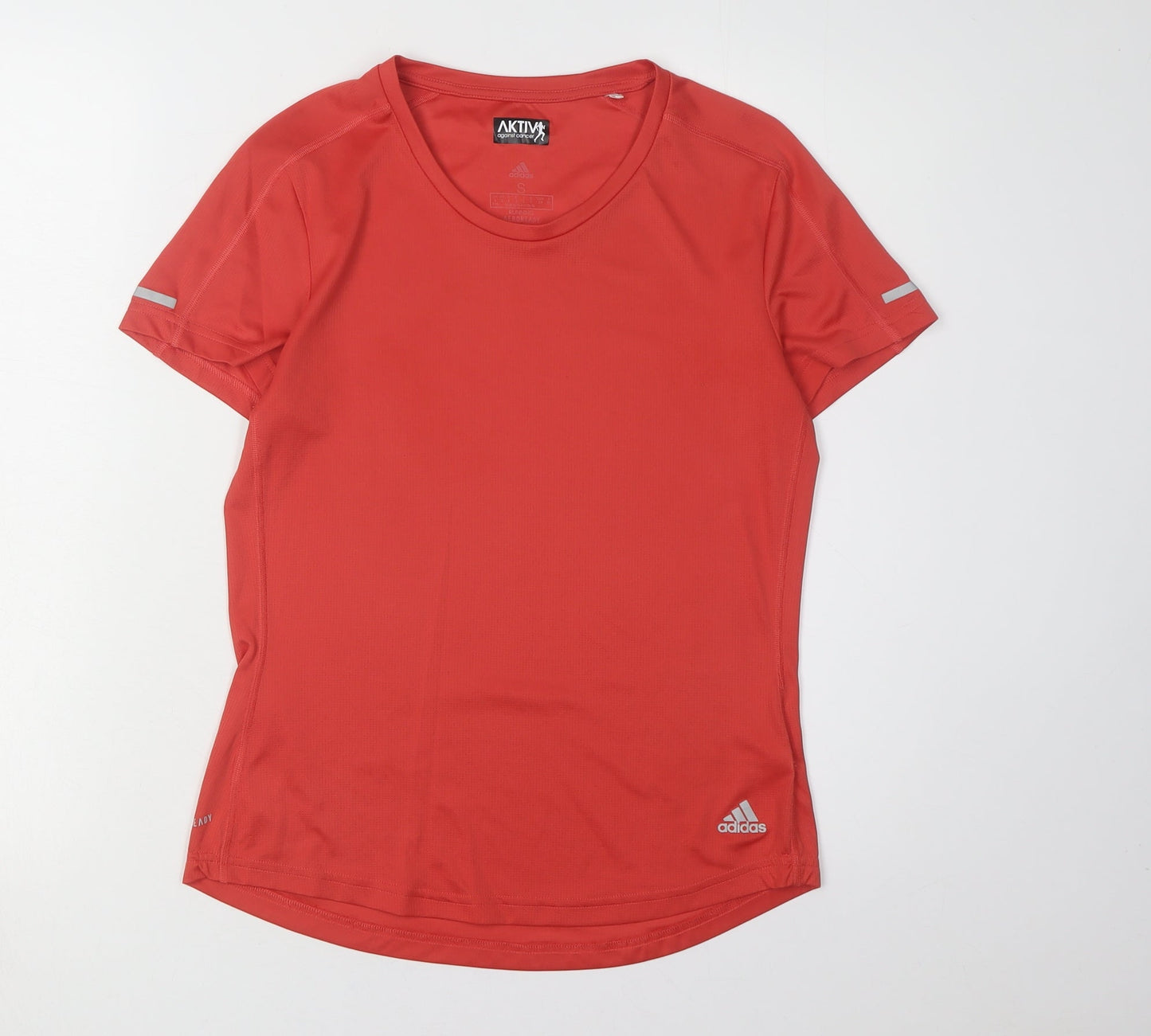 Adidas Women's Red Running T-Shirt, Size S, Reflective