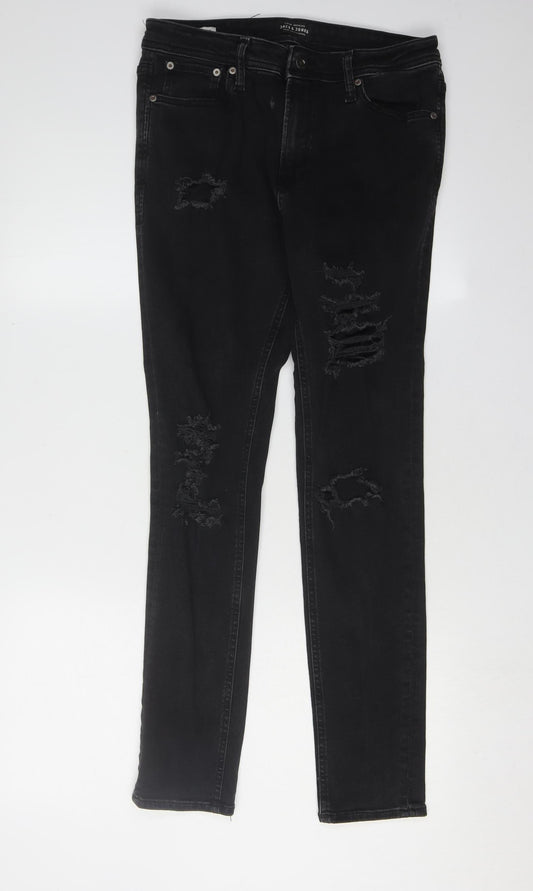 Jack & Jones Men's Black Skinny Jeans Size 30