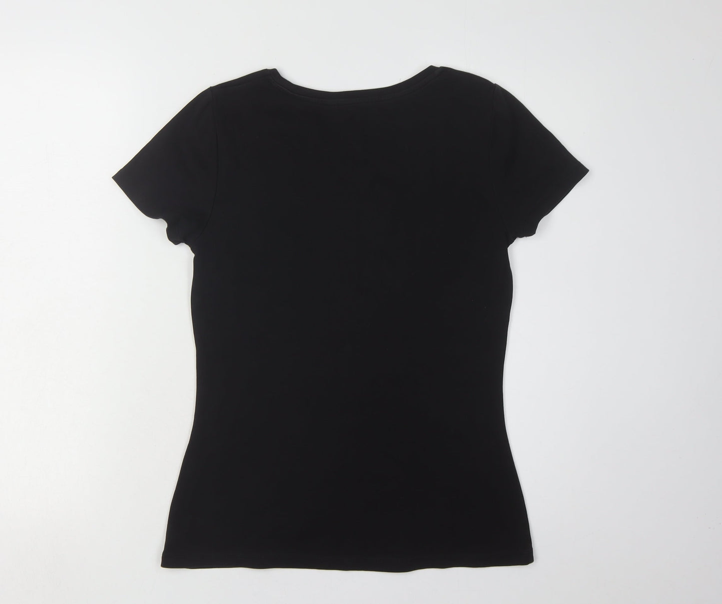 Boden Women's Black Round Neck T-Shirt - Medium