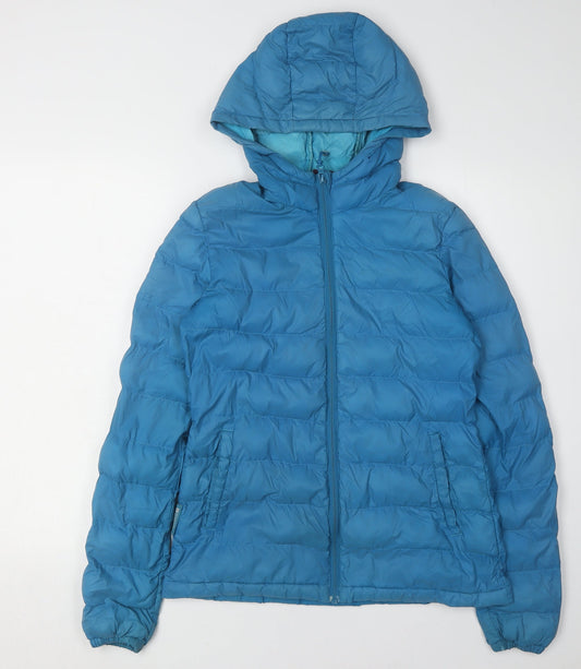 Mountain Warehouse Women's Blue Puffer Jacket UK 8