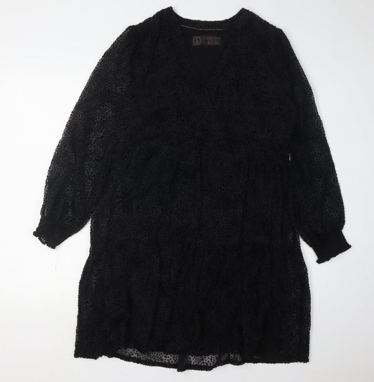 FatFace Women’s Black Animal Print Dress Size 10