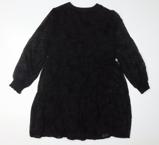 Fat Face Women’s Black Animal Print Dress Size 10