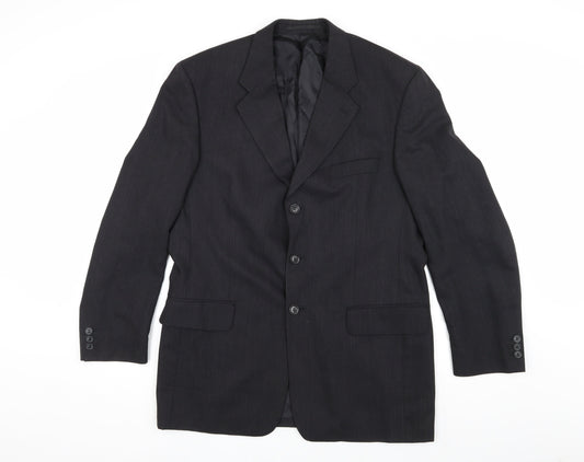 Pierre Cardin Men's Black Wool Blazer, 40R, Formal