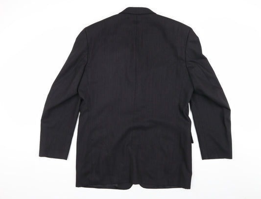 Pierre Cardin Men's Black Wool Blazer, 40R, Formal