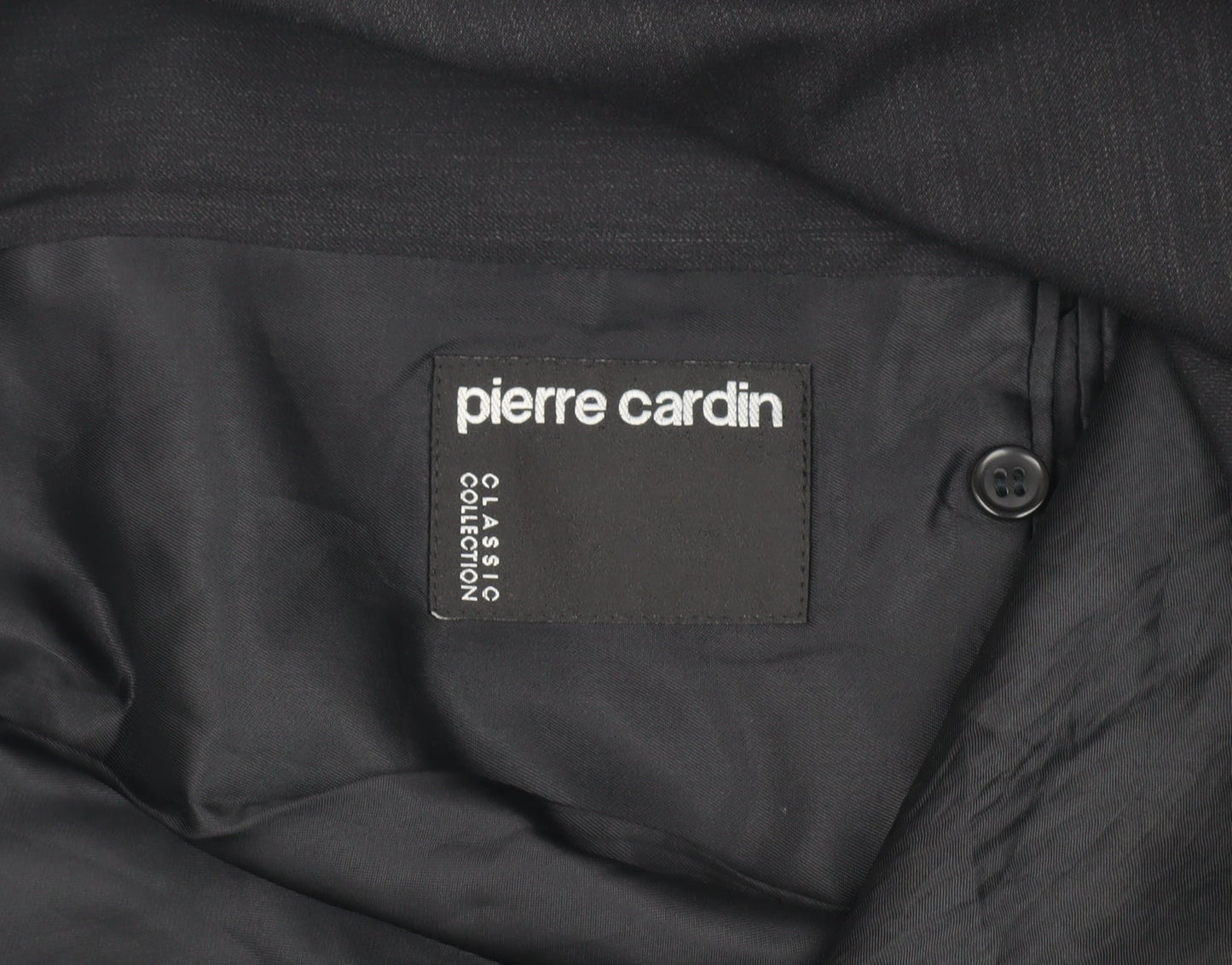 Pierre Cardin Men's Black Wool Blazer, 40R, Formal