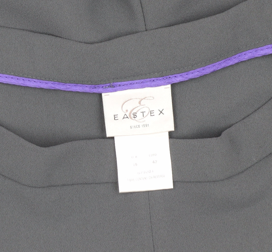 Eastex Women's Grey Cropped Trousers Size 16