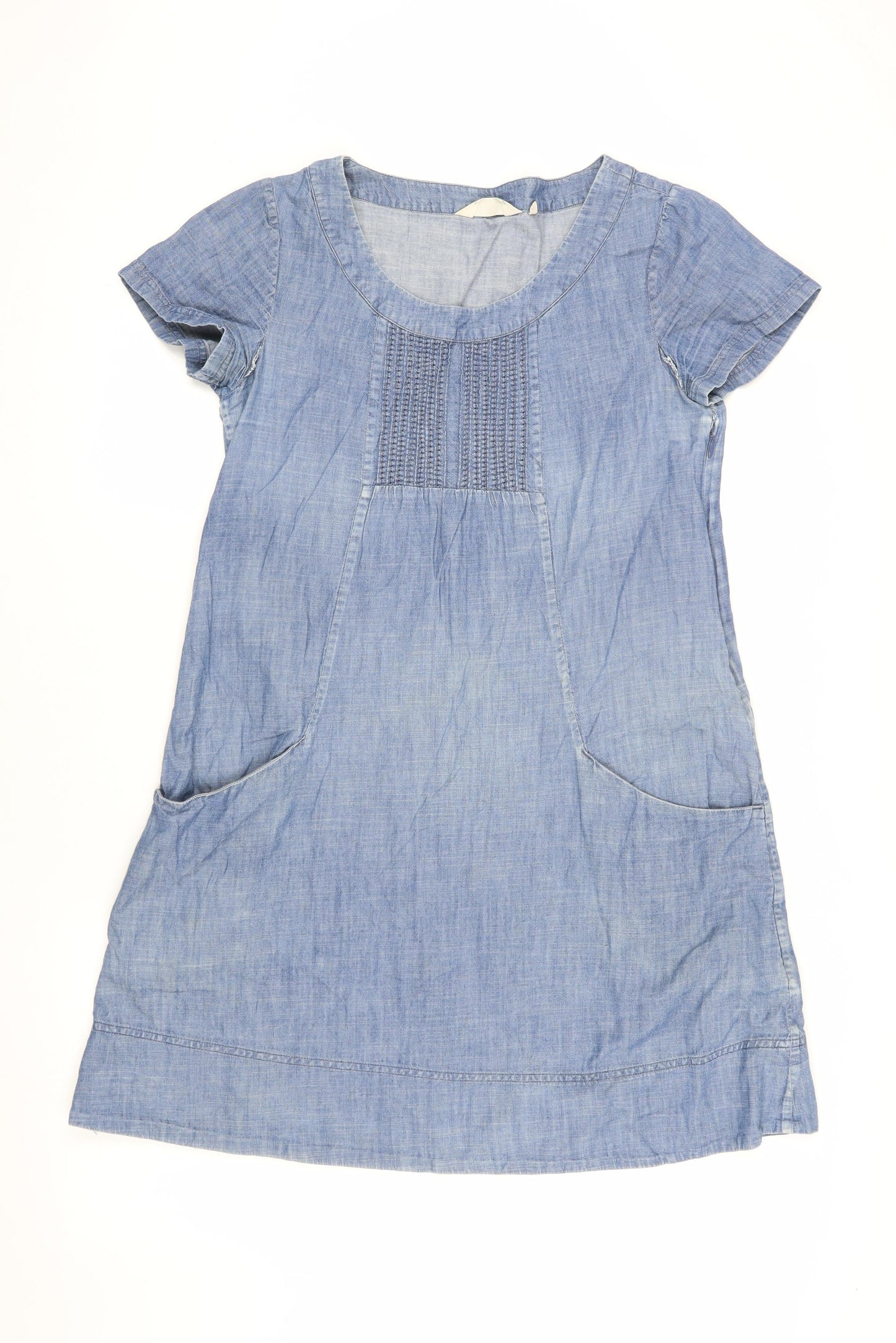 Seasalt Women's Blue Cotton Shift Dress Size 10
