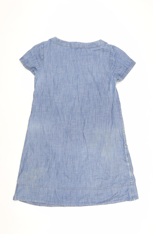 Seasalt Women's Blue Cotton Shift Dress Size 10