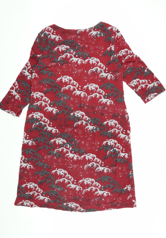 White Stuff Women's Red Shift Dress Size 14