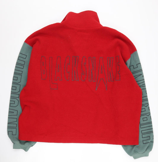 Jones & Jones Men's Red 1/4 Zip Graphic Sweatshirt, L