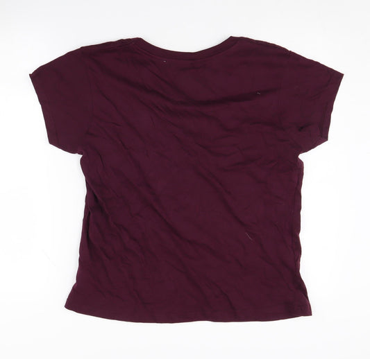 Harry Potter Women’s Purple Quidditch T-Shirt, Size L