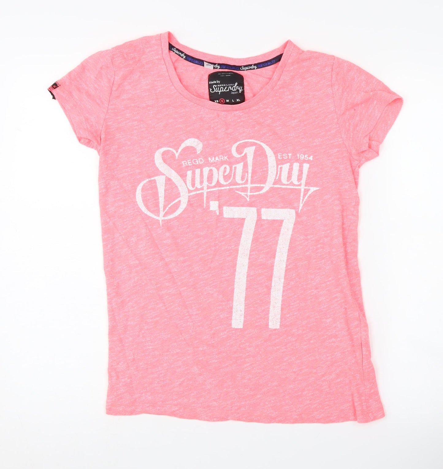 Superdry Women's Pink T-Shirt, Short Sleeve, S
