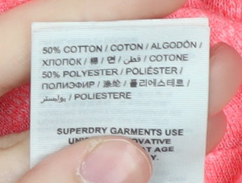 Superdry Women's Pink T-Shirt, Short Sleeve, S